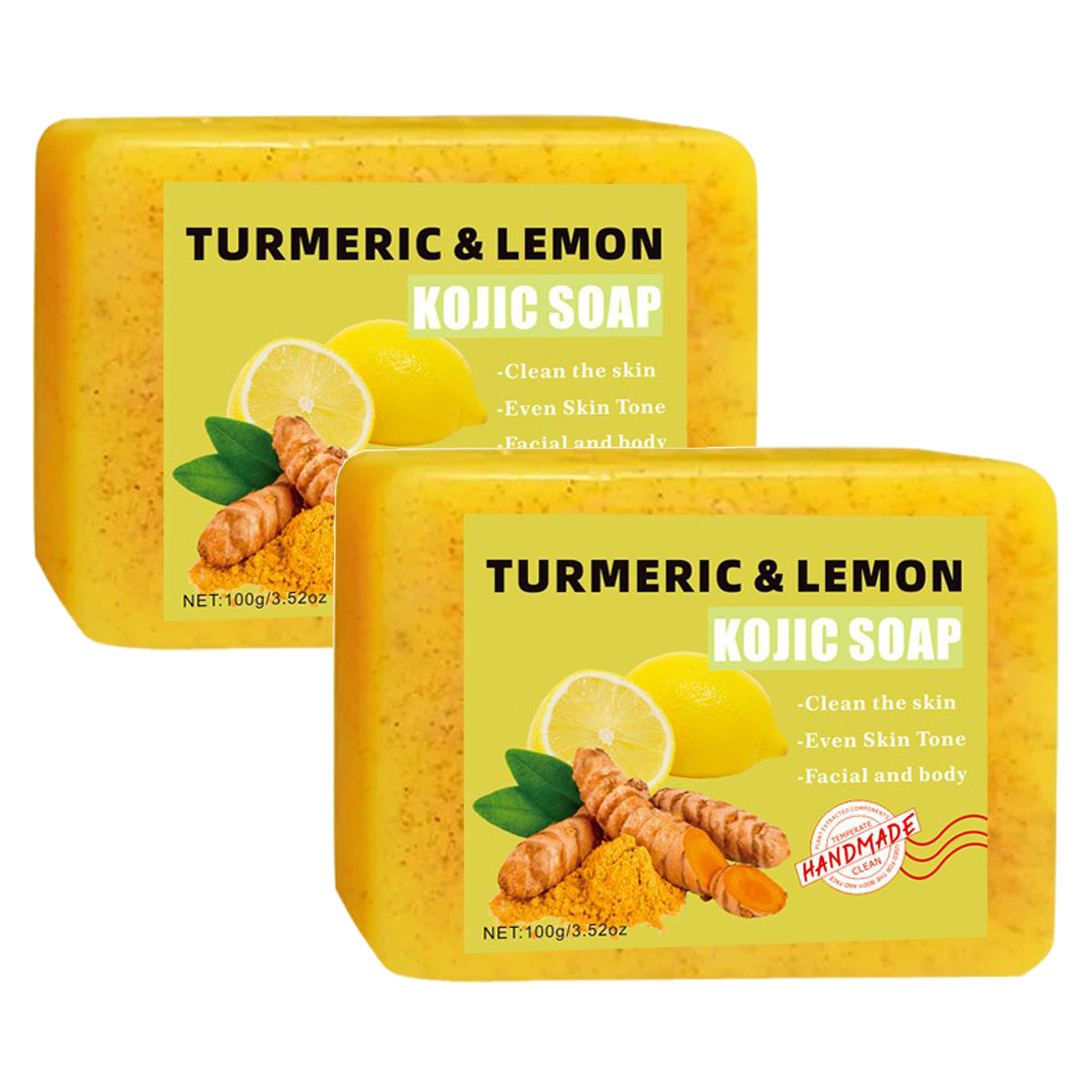 Kojic Acid Soap - 1/2PCs Lemon Turmeric Kojic Acid Soap