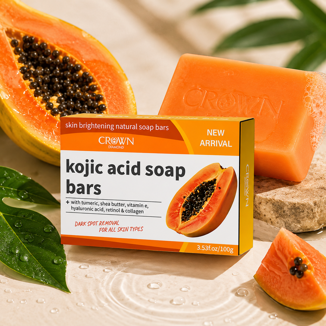 Kojic Acid Soap - Kojic Acid Natural Papaya Soap Gentle
