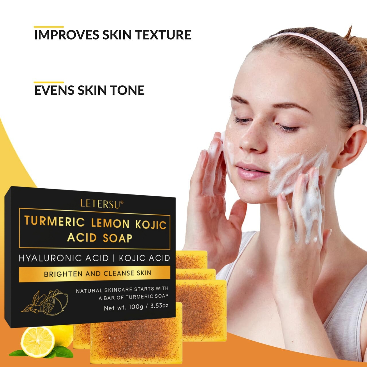 Turmeric Lemon Kojic Acid Soap - Kojic Acid Soap のレビューと価格