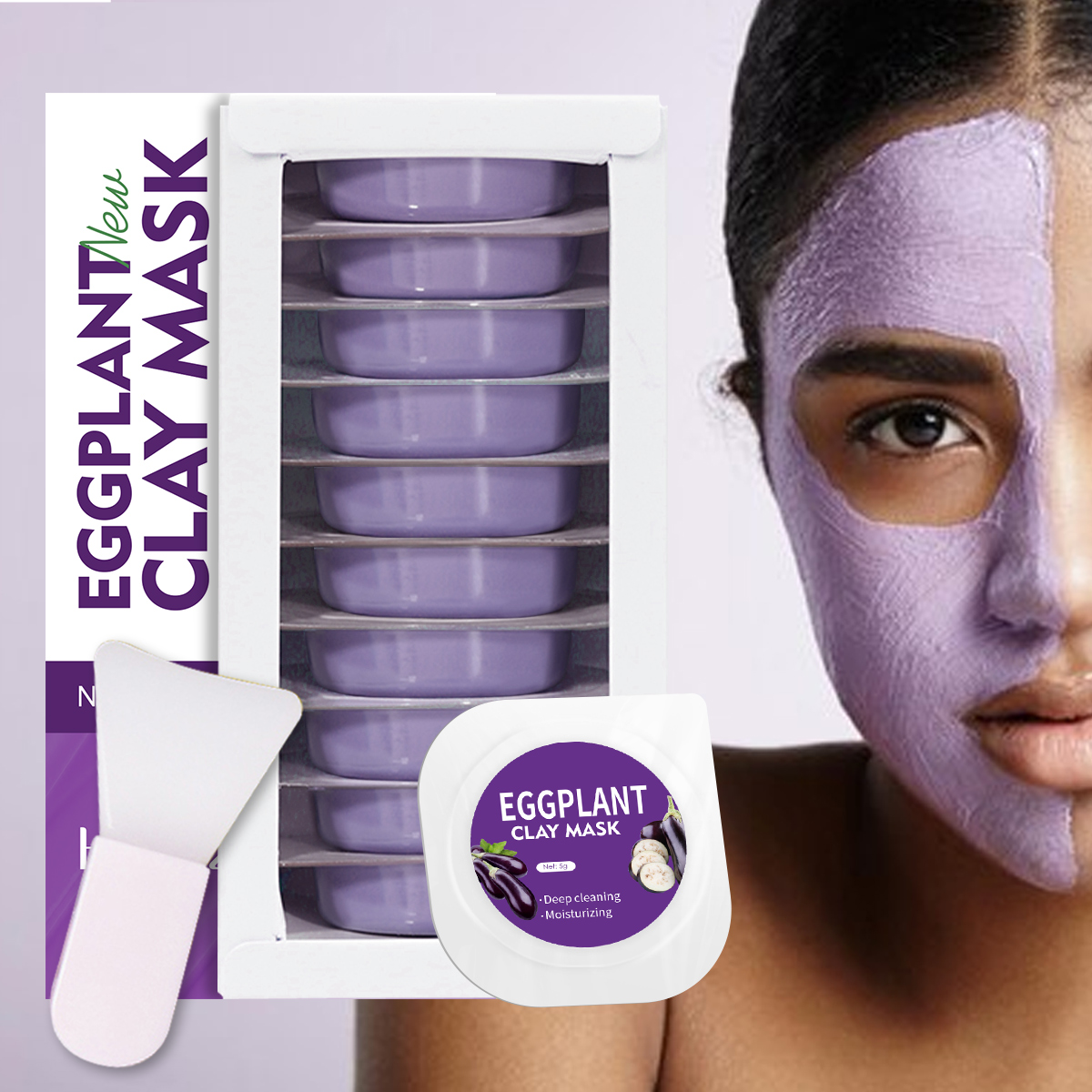 5g/0.17oz*10 Eggplant clay mud - Mud Mask Kaolin のレビューと価格
