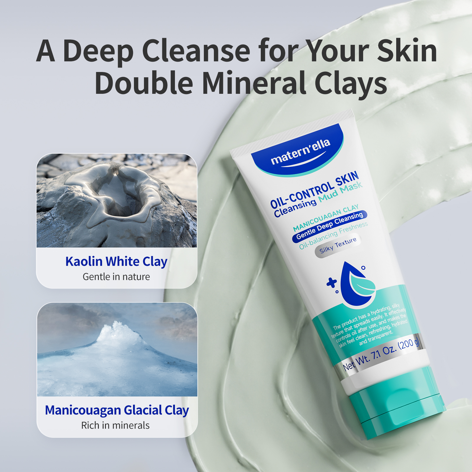 Matern'ella Manicouagan Clay M - Mud Mask Kaolin のレビューと価格
