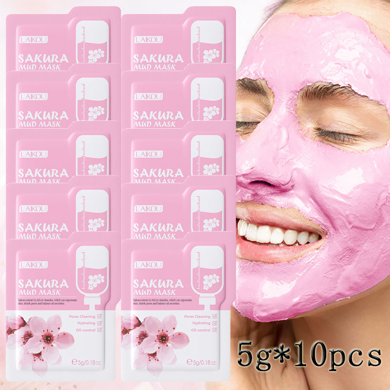 10pcsLAIKOU Sakura Mud Mask Ba - Mud Mask Kaolin のレビューと価格