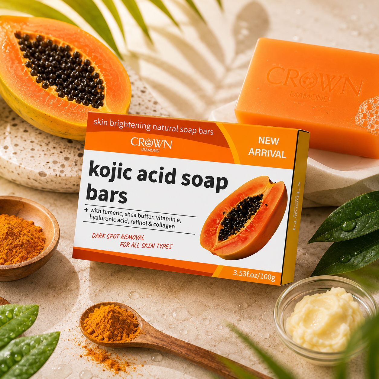 Papaya Kojic Acid Soap Organic - Kojic Acid Soap のレビューと価格