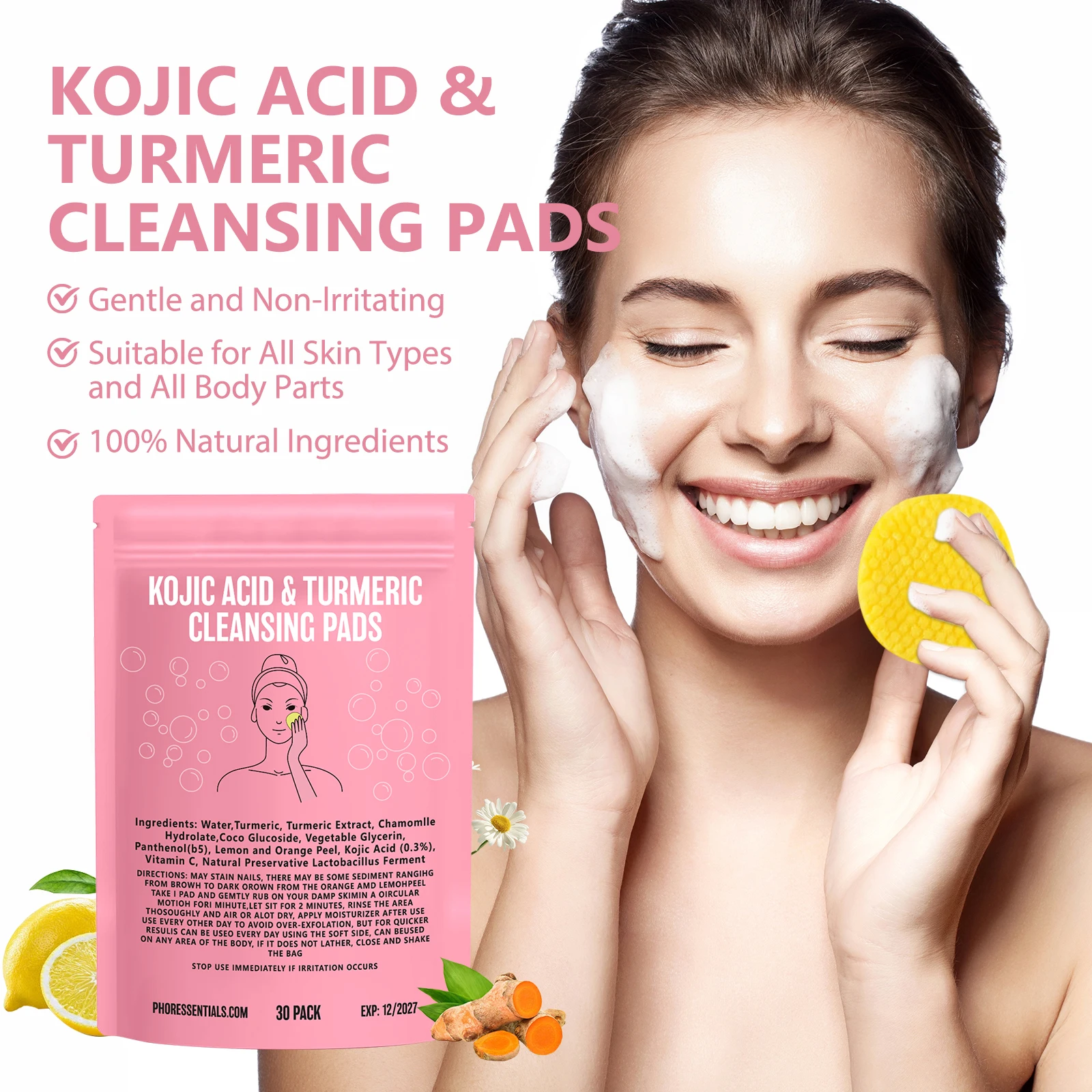 30pcs Turmeric Kojic Acid Clea - Kojic Acid Soap のレビューと価格