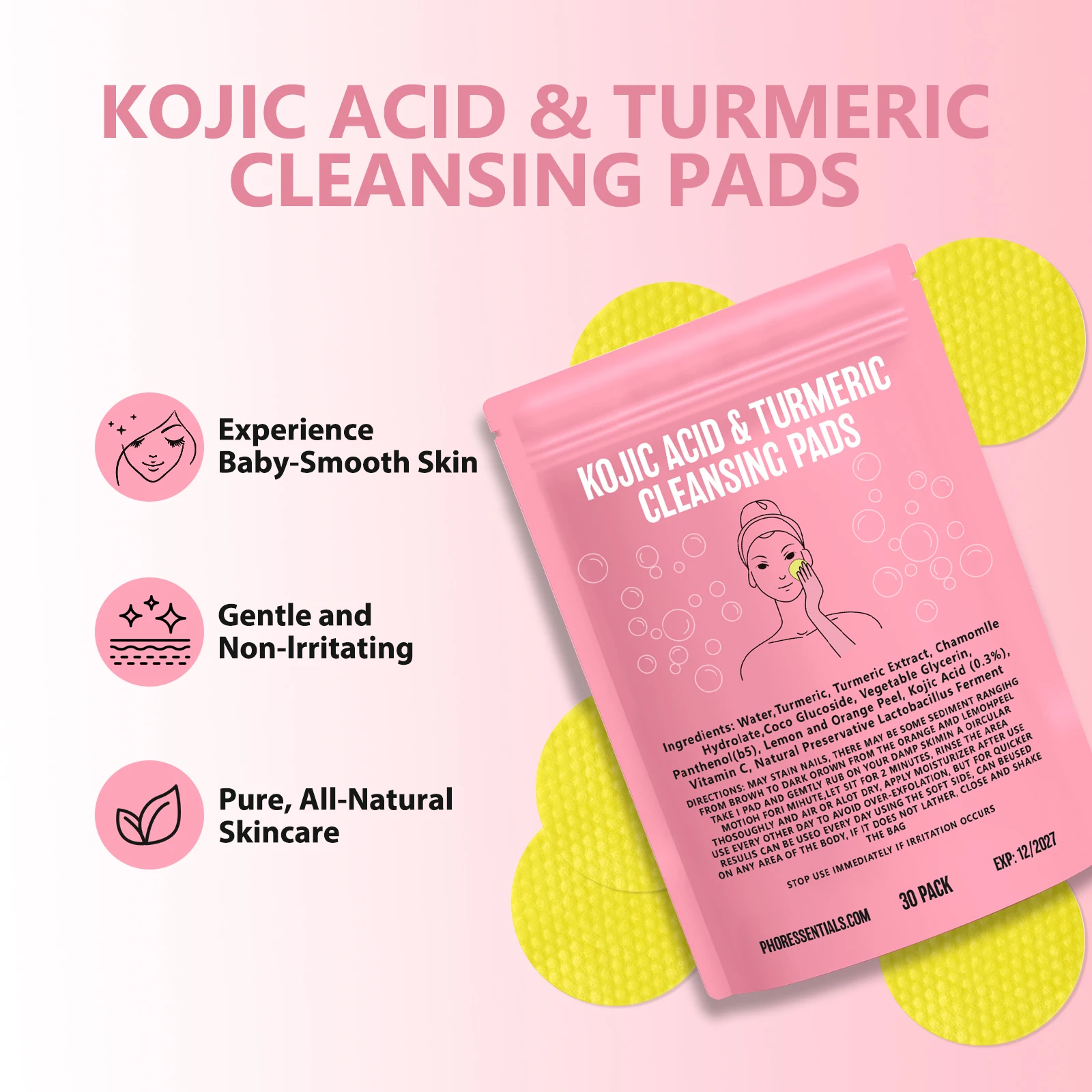 30pcs Turmeric Kojic Acid Clea - Kojic Acid Soap のレビューと価格